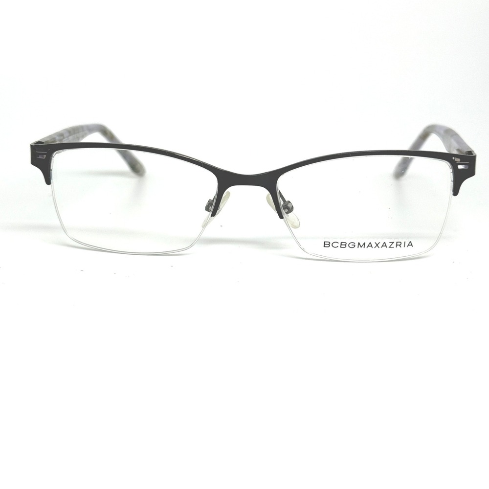 BCBGMAXAZRIA Eyeglasses Women's Black Metal Semi Rimless 52017‎ 130mm 21387